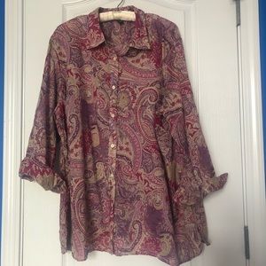 Ralph Lauren Purple Paisley Button Down